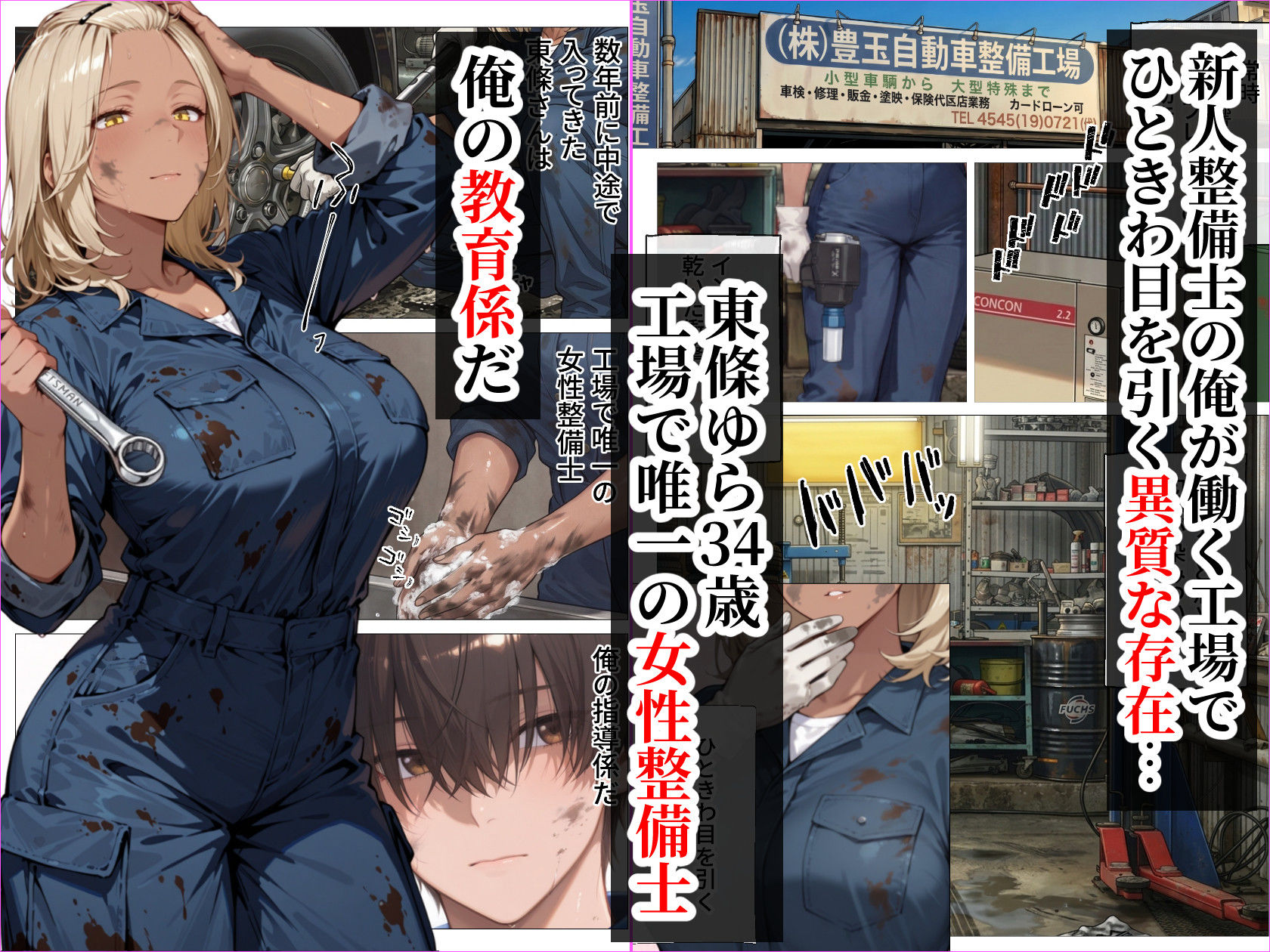 整備工場の爆乳ギャル先輩が実はエロ配信者だった話  〜新人整備士の俺だけが知る彼女の秘密〜 サンプル画像2